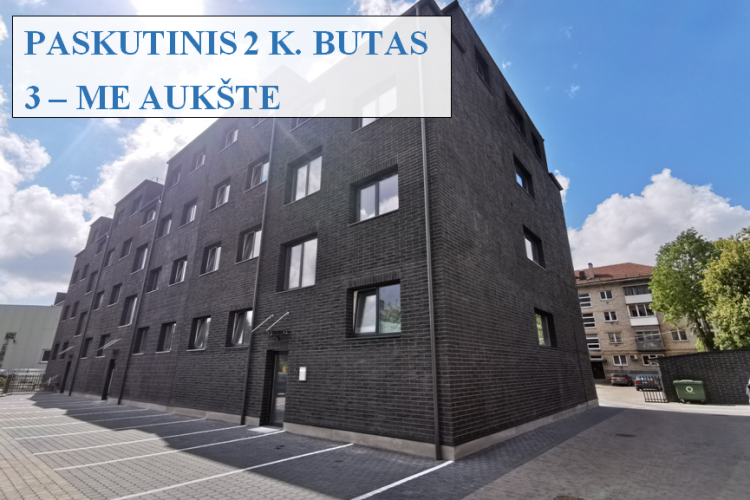 NAUJOS STATYBOS 2 KAMBARIŲ 62 KV. M. BUTAS SU LODŽIJA ŽALIAKALNYJE.